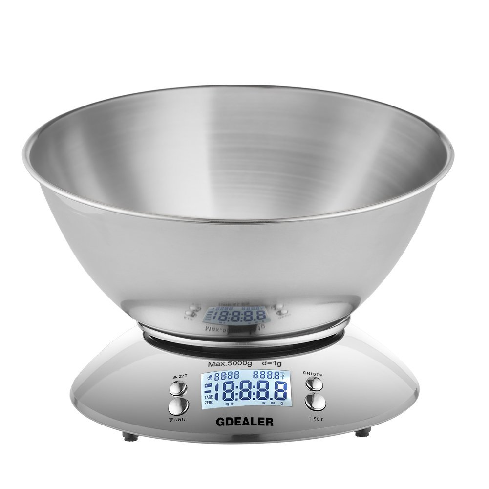 GDEALER 11lb/5kg Accuracy Food  Digital Kitchen Scale 