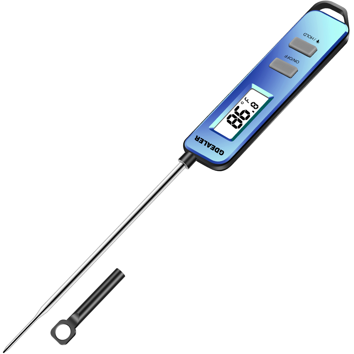 Digital Meat Thermometer Super Fast Instant Read Thermometer Kitchen Cooking Thermometer with Long Collapsible Probe