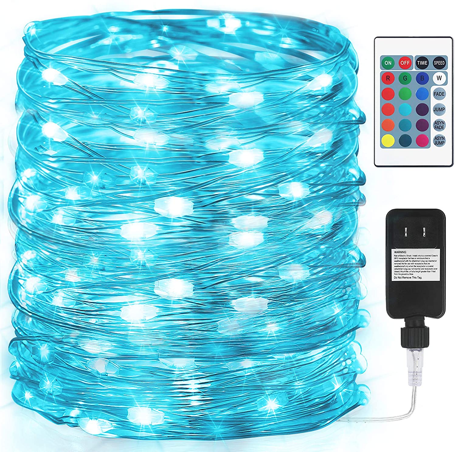 GDEALER Fairy Lights 66FT 200 LED Waterproof Color Changing String Lights with Remote 4 Lighting Modes Plug in Twinkle Lights for Bedroom Wedding Patio Craft Christmas Decor - 16 Colors